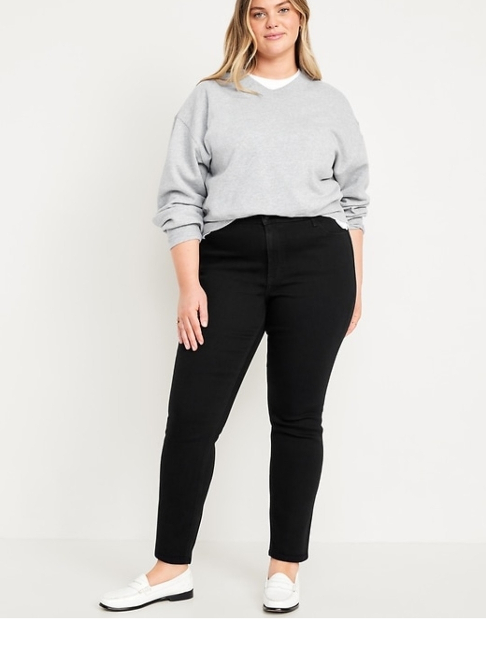 Old Navy High-Waisted Super Skinny Jeans Black 24 Short
